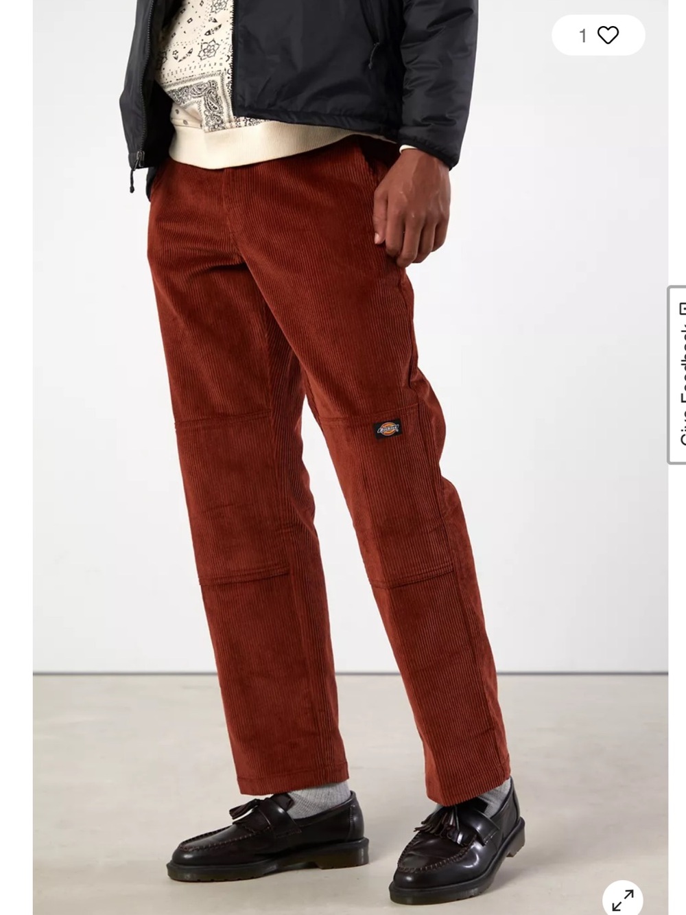 Dickies Men's Rust Brown Corduroy Work Pants